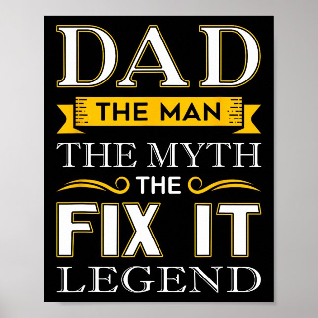 Poster Réparez Papa Cadeaux Fête des pères Handicap Homme (Devant)