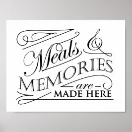 Poster Repas et Souvenirs sont faits ici devis design