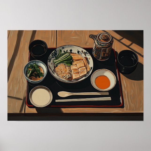 Poster Repas japonais (Devant)