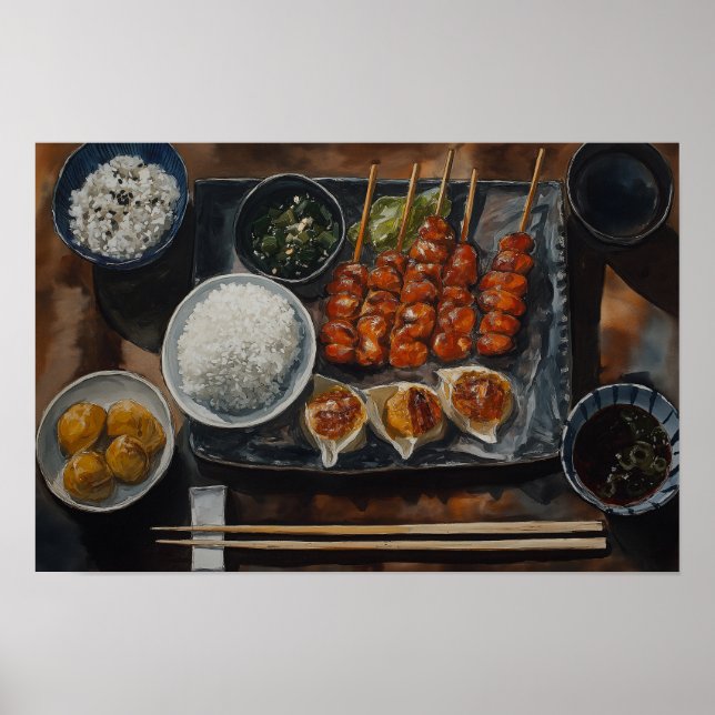 Poster Repas japonais (Devant)