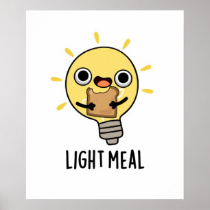Poster Repas léger amusant Puce électrique
