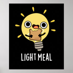 Poster Repas Léger Funny Electrique Puce Jeu Basse BG