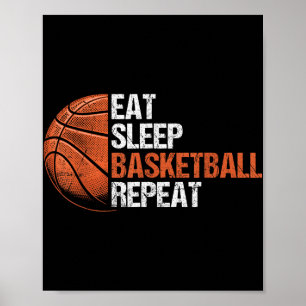 Poster Répeat Funny Basketball Playe