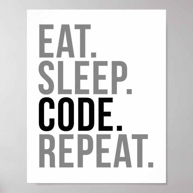 Poster Répéter le code du sommeil (Devant)