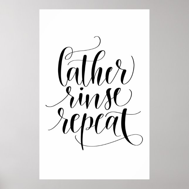 Poster Répéter le rinçage de lather (Devant)