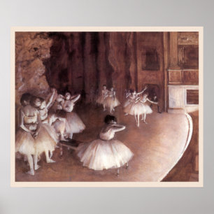 Poster Répétition de ballet sur la scène par Edgar Degas