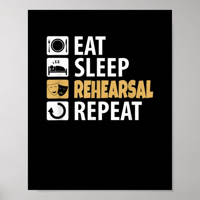 Poster Répétition de la répétition du sommeil - Citations (Devant)