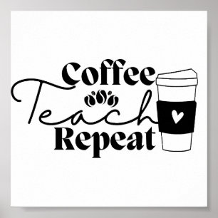 Poster Répétition de l'enseignement du café