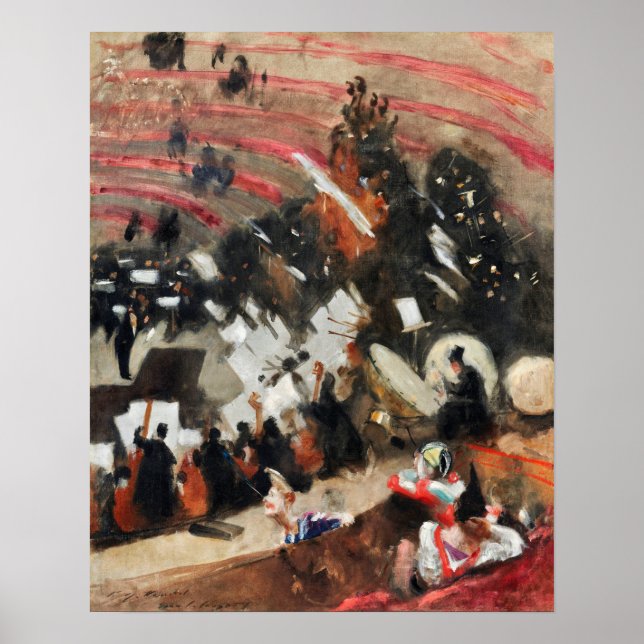 Poster Répétition de l'Orchestre Pasdeloup au Cirque (Devant)