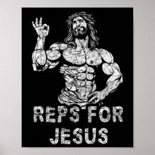 Poster Répétitions chrétiennes drôles pour Jésus Répétiti
