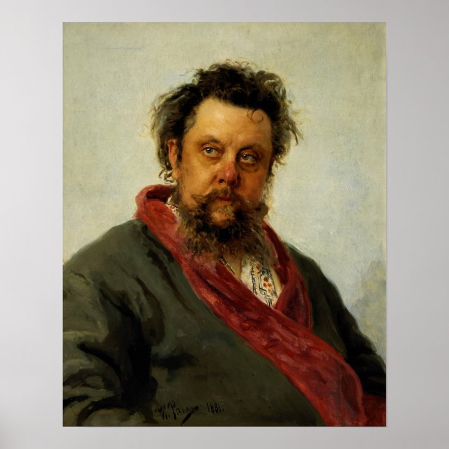 Poster Repin - Compositeur MP Mussorgsky (Devant)