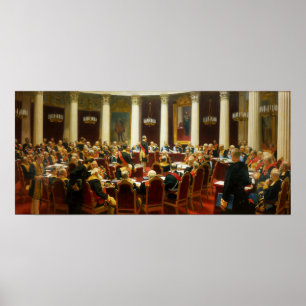 Poster Repin - Séance solennelle du Conseil d'État 1901