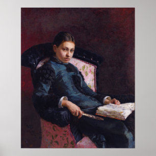 Poster Repin - Vera Repina, femme d'artiste 1878