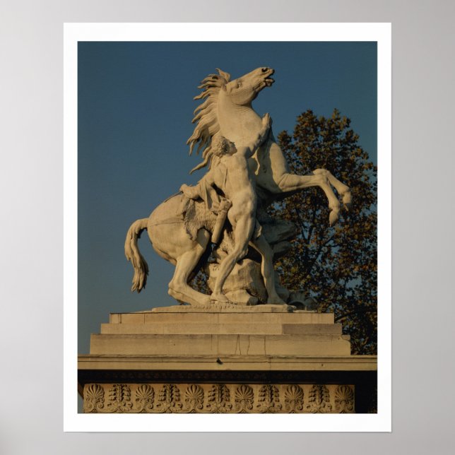 Poster Réplique de l'un des deux "Marly Horses" d'origine (Devant)