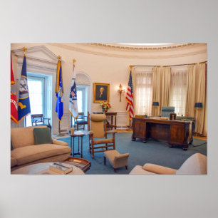 Poster Réplique du bureau ovale de Lyndon Baines Johnson