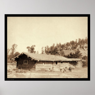 Poster Repos au vieil écart-type 1887 de maison de cabine