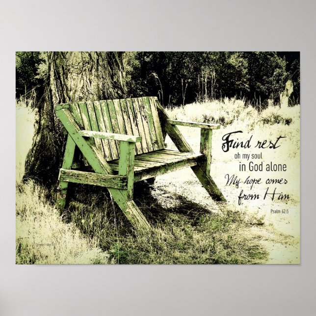 Poster Repos My Soul (Banc Patiné) 15x11 (Devant)