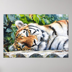Poster Repose du portrait de tigre