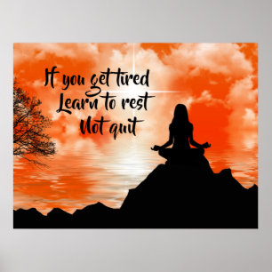 Poster Reposez-vous, ne cachez pas la citation motivation