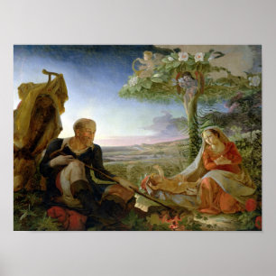 Poster Reposez-vous sur le vol en l'Egypte, 1805-6