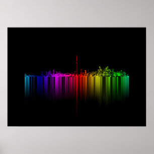 Poster Repostage du flou arc-en-ciel de Toronto