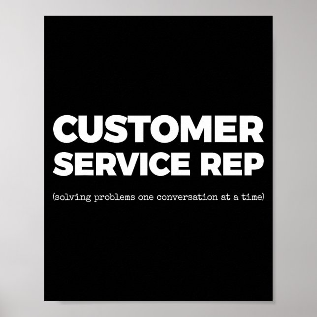 Poster Représentant du service (résolution des problèmes  (Devant)