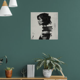 Poster Représentation artistique montrant une femme en pr