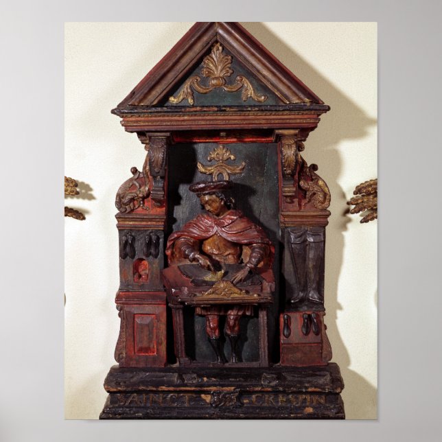 Poster Représentation de St. Crispin à son pupitre (Devant)
