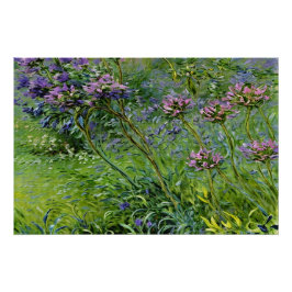 Poster Représentation verdoyante et vibrante des fleurs d
