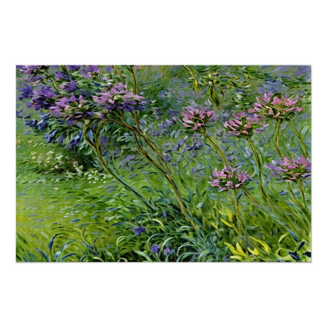 Poster Représentation verdoyante et vibrante des fleurs d (Devant)