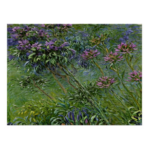 Poster Représentation verdoyante et vibrante des fleurs d