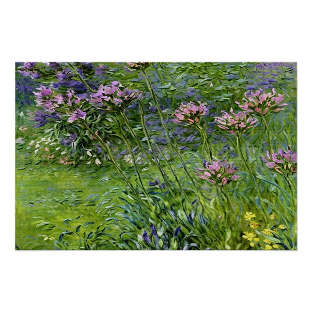 Poster Représentation verdoyante et vibrante des fleurs d (Devant)