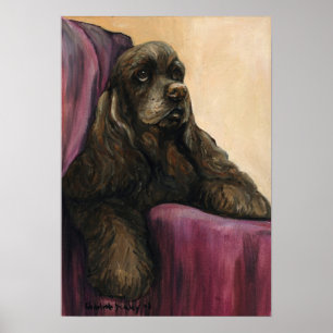 Poster Reproduction d'art "Chocolate Cocker Spaniel" Impr