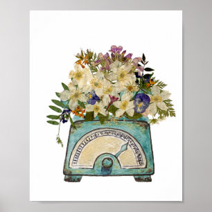 Poster Reproduction de fleurs pressées à Vintage échelle