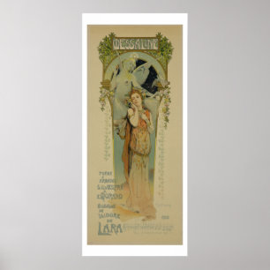 Poster Reproduction d'une publicité par affichage l'opéra
