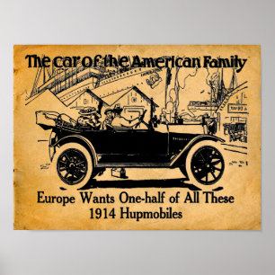Poster Reproduction Hupmobile 1914