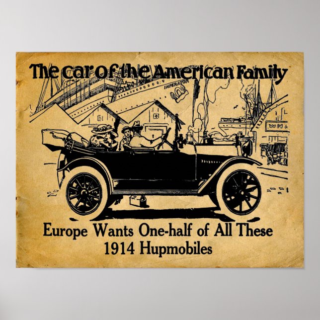 Poster Reproduction Hupmobile 1914 (Devant)