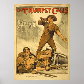 Poster Reproduction La Trompette Appelle L'Affiche De La 