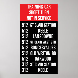 Poster Reproduction TTC Rollsign de 512 CLAIR de St
