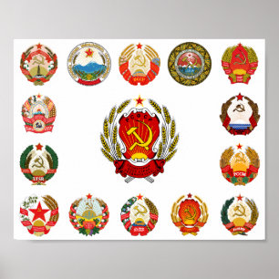 Poster Republics of the Soviet Union