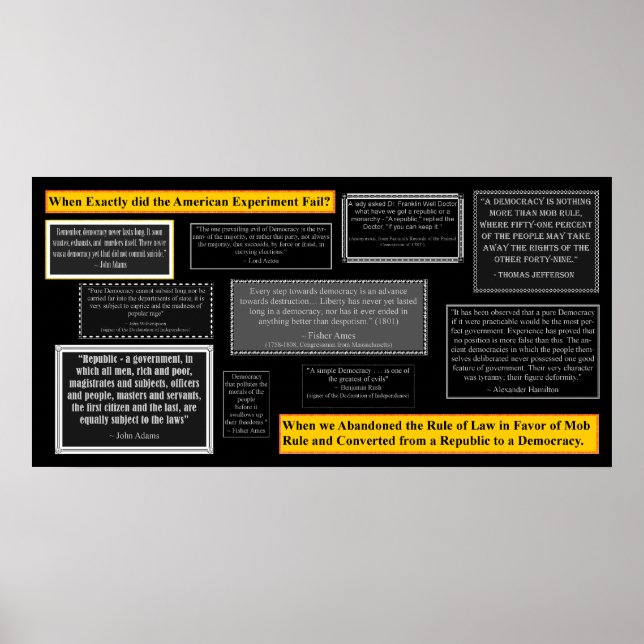 Poster République à la démocratie (Devant)