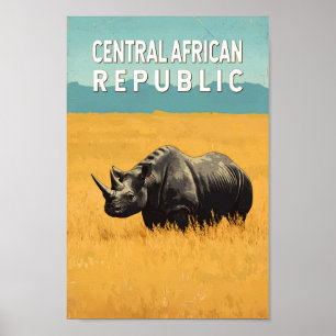Poster République centrafricaine Illustration Art Voyage