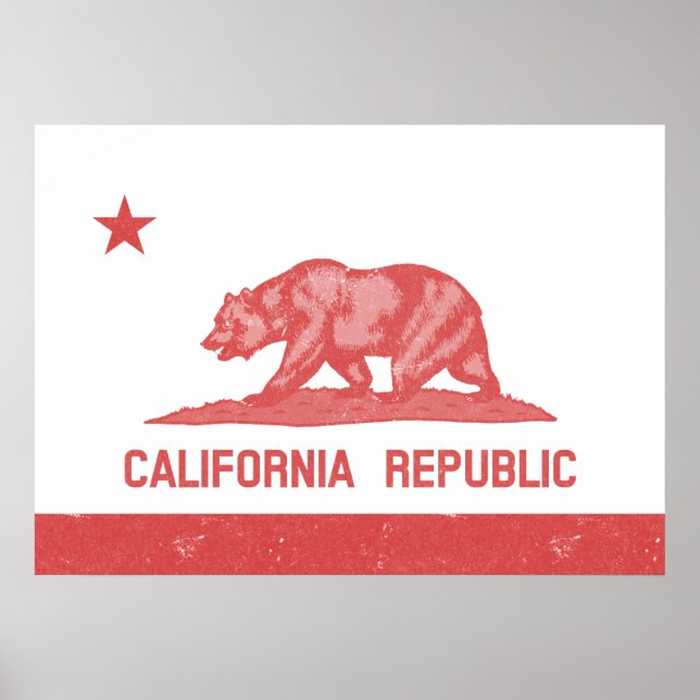 Poster République de Californie (Rouge) (Devant)