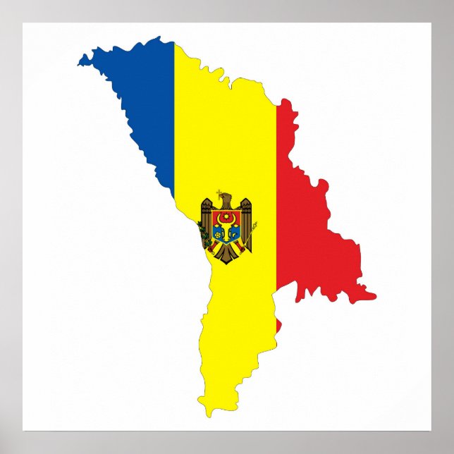 Poster république de moldove drapeau du pays symbole de l (Devant)