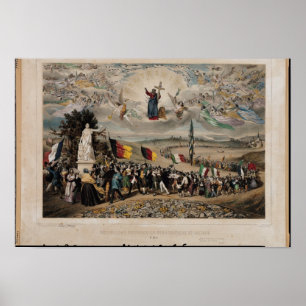 Poster République Democratic et sociale universelle, 1848