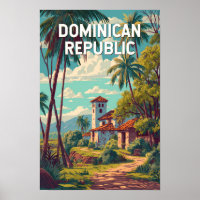 République dominicain Illustration Art de voyage V