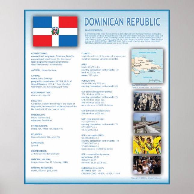 Poster République dominicaine (Devant)