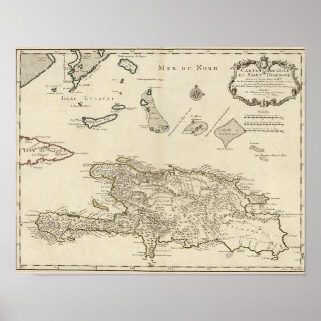 Poster République Dominicaine, Haïti, Antilles (Devant)