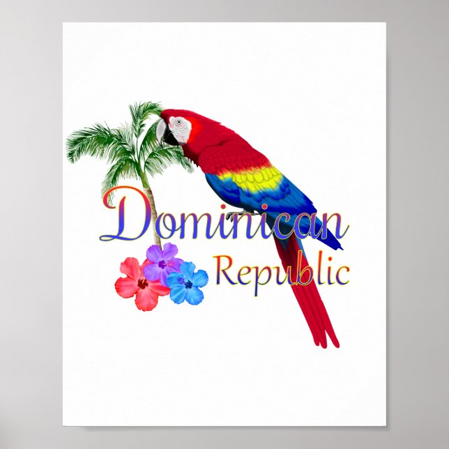 Poster République Dominicaine Tropical (Devant)