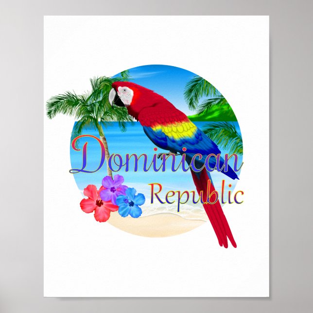 Poster République Dominicaine Tropical (Devant)